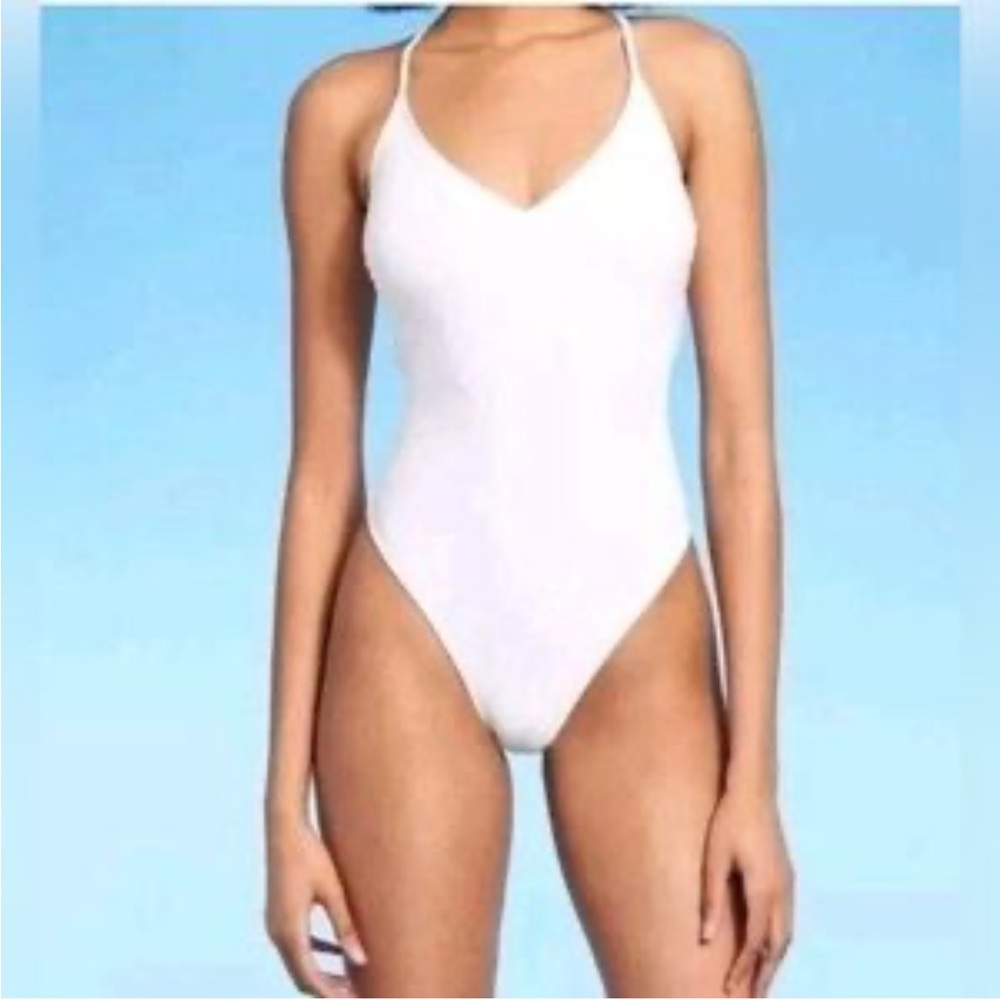 Shade and shore white one piece swimsuit nwot size small